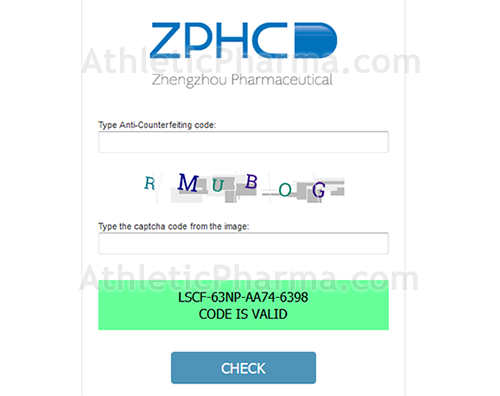 Проверка препаратов ZPHC (Женжоу/ЖЖ) по кодам Проверка продукции ZPHC (Zhengzhou Pharmaceutical Co) по коду
